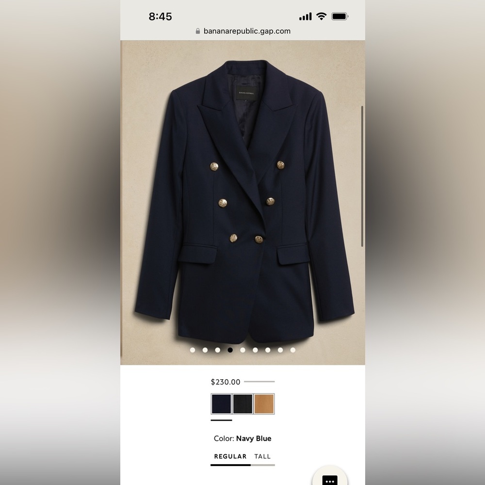 Banana Republic Captain's Blazer